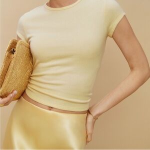 REFORMATION ‘OLIVE’ KNIT TOP